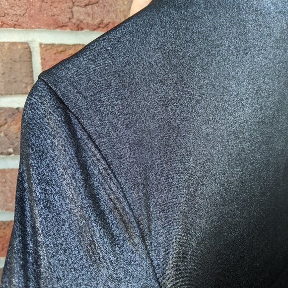 BCBGENERRATION Black metallic turtleneck top - Picture 9 of 11